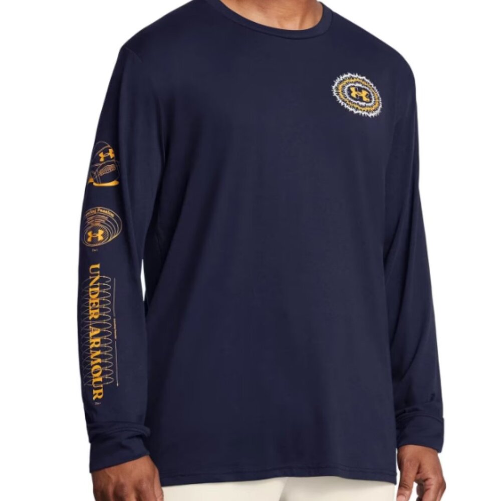 Under Armour Men's T shirt XL Loose fit Love Of The Game Long Sleeve Navy NWT